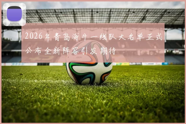 2026年青岛海牛一线队大名单正式公布全新阵容引发期待